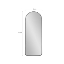 Specchio da muro parete con cornice nera 170x65cm design moderno Selur Stock