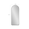 Specchio da muro parete con cornice nera 170x65cm design moderno Selur Stock