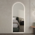 Specchio da parete moderno retroilluminato 170x65cm luce LED Stjarna Sconti