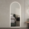 Specchio da parete moderno retroilluminato 170x65cm luce LED Stjarna Sconti