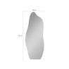 Specchio da parete retroilluminato design moderno irregolare 170x65cm Kerti Stock