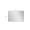 Specchio bagno LED retroilluminato 90x70cm antiappannamento Krona L Stock