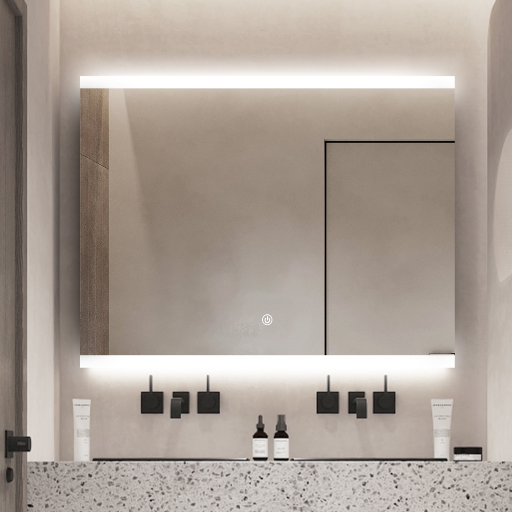 Specchio bagno LED retroilluminato 90x70cm antiappannamento Krona L Promozione Specchio bagno LED retroilluminato 90x70cm antiappannamento Krona L Promozione