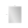 Specchio da bagno retroilluminato 60x80cm con antiappannamento Vindur L Stock