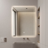 Specchio da bagno retroilluminato 60x80cm con antiappannamento Vindur L Sconti