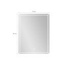 Specchio bagno con antiappannamento retroilluminato 70x90cm Vindur XL Stock