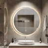 Specchio per bagno rotondo 70cm antiappannamento retroilluminato Skeri XL Saldi