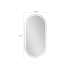 Specchio bagno design ovale retroilluminato con antiappannamento Refur XL Stock