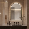 Specchio da bagno retroilluminato con cornice nera antiappannamento Flaska Offerta