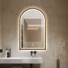 Specchio da bagno retroilluminato con cornice nera antiappannamento Flaska Sconti
