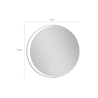 Specchio per bagno rotondo 70cm antiappannamento retroilluminato Skeri XL Stock