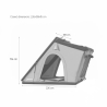 Tenda da tetto auto 2 posti rigida universale 140x225cm Honduras Costo