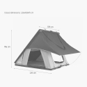 Tenda da tetto campeggio per auto 2 posti con tendalino 140x225cm Mexico Prezzo