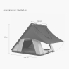 Tenda da tetto campeggio per auto 2 posti con tendalino 140x225cm Mexico Prezzo