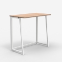 Scrivania da ufficio pieghevole bianca e legno salvaspazio 80x45x75 Wolly W Vendita