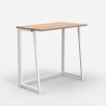Scrivania da ufficio pieghevole bianca e legno salvaspazio 80x45x75 Wolly W Vendita