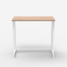 Scrivania da ufficio pieghevole bianca e legno salvaspazio 80x45x75 Wolly W Offerta