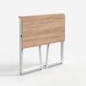 Scrivania da ufficio pieghevole bianca e legno salvaspazio 80x45x75 Wolly W Saldi