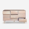Cassettiera madia in legno per soggiorno 9 cassetti 120x40x72cm Vudan Saldi