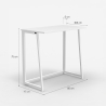 Scrivania da ufficio pieghevole bianca e legno salvaspazio 80x45x75 Wolly W Sconti