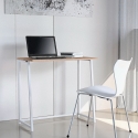 Scrivania da ufficio pieghevole bianca e legno salvaspazio 80x45x75 Wolly W Promozione