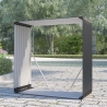 Legnaia da esterno giardino in metallo 110x52x110cm Livigno Stock