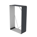 Legnaia in metallo da esterno giardino 110x52x180cm Courmayeur Vendita