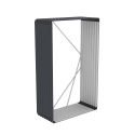 Legnaia in metallo da esterno giardino 110x52x180cm Courmayeur Saldi