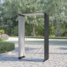 Legnaia in metallo da esterno giardino 110x52x180cm Courmayeur Stock