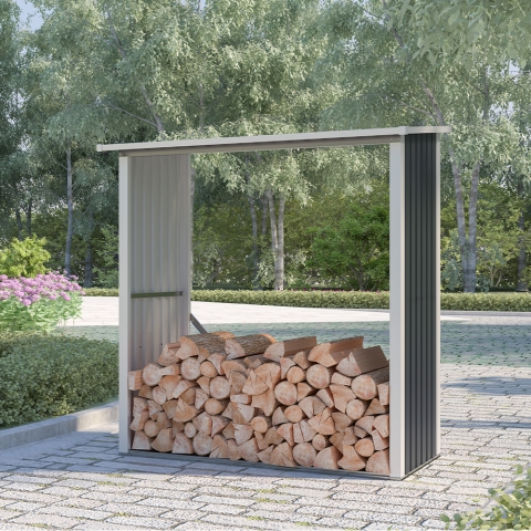 Holzhütte für den Garten aus Metall 182x89x190cm Vipiteno Aktion