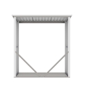 Legnaia da esterno in metallo portalegna da giardino 182x89x190cm Vipiteno Catalogo