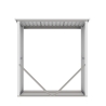 Legnaia da esterno in metallo portalegna da giardino 182x89x190cm Vipiteno Catalogo