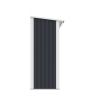 Legnaia da esterno in metallo portalegna da giardino 182x89x190cm Vipiteno Sconti