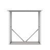 Legnaia da esterno in metallo portalegna da giardino 182x89x190cm Vipiteno Saldi