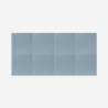 Set di 8 pannelli 60x60cm decorativi fonoassorbenti azzurro Klank-A Saldi