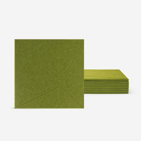Set aus 8 dekorativen Schallschutzpaneelen 60x60cm grün Klank-V Aktion