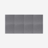 Set 8 pannelli decorativi di design fonoassorbenti 60x60 grigio Klank-GC Saldi