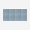 Set 8 pannelli fonoassorbenti azzurro 60x60cm decorativi per interni Toon-A Saldi