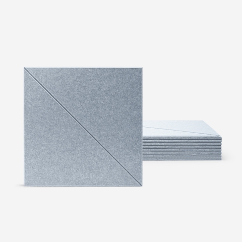 Set aus 8 dekorativen Schallschutzpaneelen 60x60 grau Design Toon-G Aktion