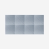 Set aus 8 dekorativen Schallschutzpaneelen 60x60 grau Design Toon-G Sales