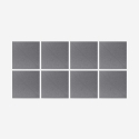 Set 8 pannelli fonoassorbenti 60x60 decorativi in poliestere grigio Toon-GC Vendita