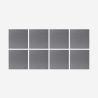 Set 8 pannelli fonoassorbenti 60x60 decorativi in poliestere grigio Toon-GC Vendita