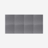 Set 8 pannelli fonoassorbenti 60x60 decorativi in poliestere grigio Toon-GC Saldi