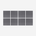 Set 8 pannelli fonoassorbenti di design 60x60 in poliestere grigio Zarbi-GC Vendita