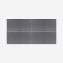 Set 8 pannelli fonoassorbenti di design 60x60 in poliestere grigio Zarbi-GC Saldi