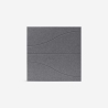 Set 8 pannelli fonoassorbenti di design 60x60 in poliestere grigio Zarbi-GC Sconti