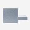Set 8 pannelli pannelli decorativi parete 60x60 fonoassorbenti grigio Zarbi-G Promozione