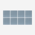 8 panneaux décoratifs muraux insonorisants bleu 60x60 Didi-A Vente