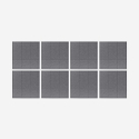 Set 8 pannelli decorativi 60x60 fonoassorbenti in poliestere grigio Didi-GC Vendita