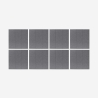 Set 8 pannelli decorativi 60x60 fonoassorbenti in poliestere grigio Didi-GC Vendita